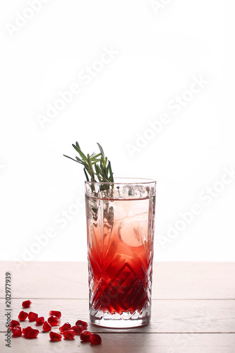 pomegranate and rosemary cocktail