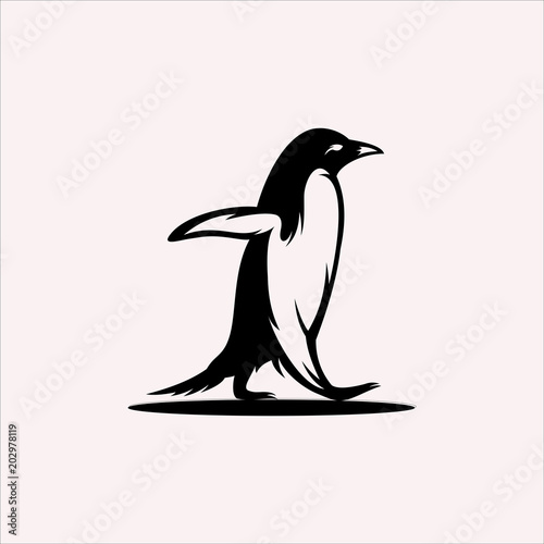 penguin vector illustration, pinguin logo template