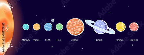 Vector illustration of solar system