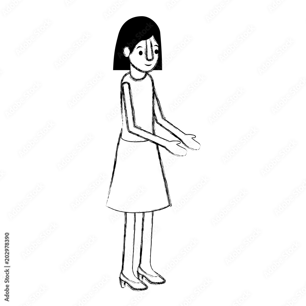 isometric woman avatar character vector illustration design isometric woman avatar character vector illustration design