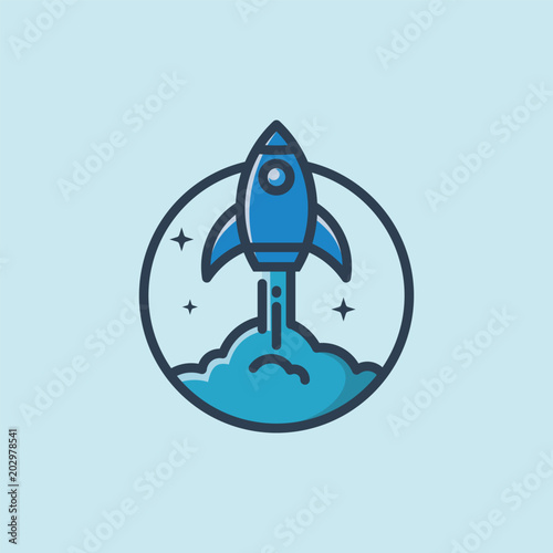 Rocket logo concept - Vector illustration
