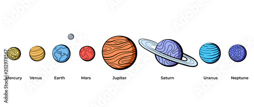 Vector illustration of solar system