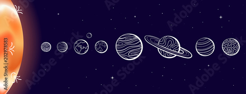 Vector illustration of solar system