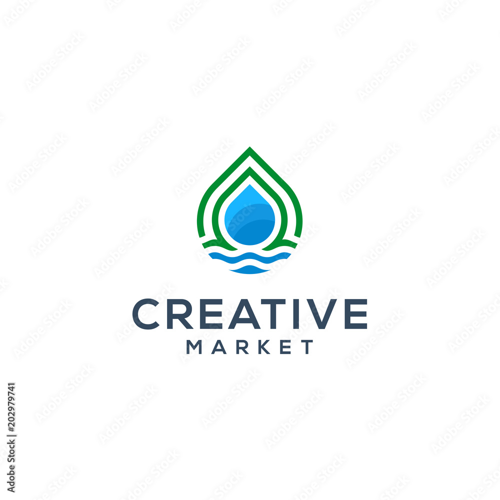 water drop logo concept vector illustratior template water drop logo concept vector illustratior template