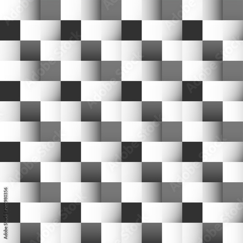 geometric square pattern. abstract monochrome seamless pattern. vector black and white texture