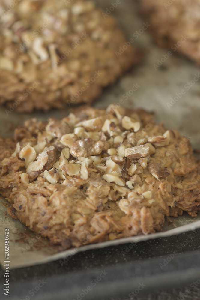 Freshly baked homemade oatmeal cookies Freshly baked homemade oatmeal cookies