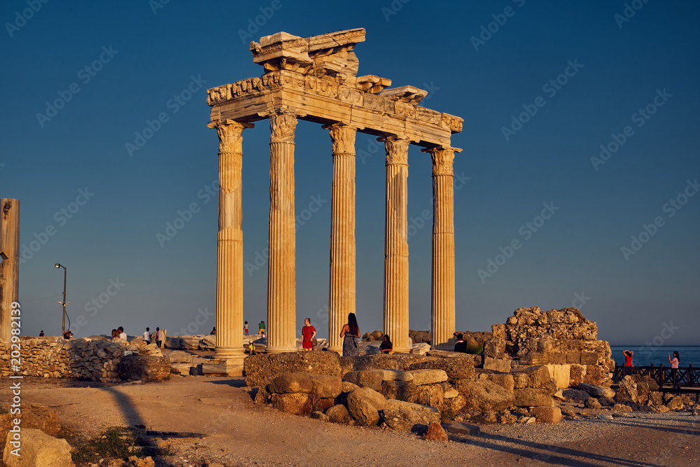 SIDE / TURKEY - July 3, 2017: The Temple of Apollo