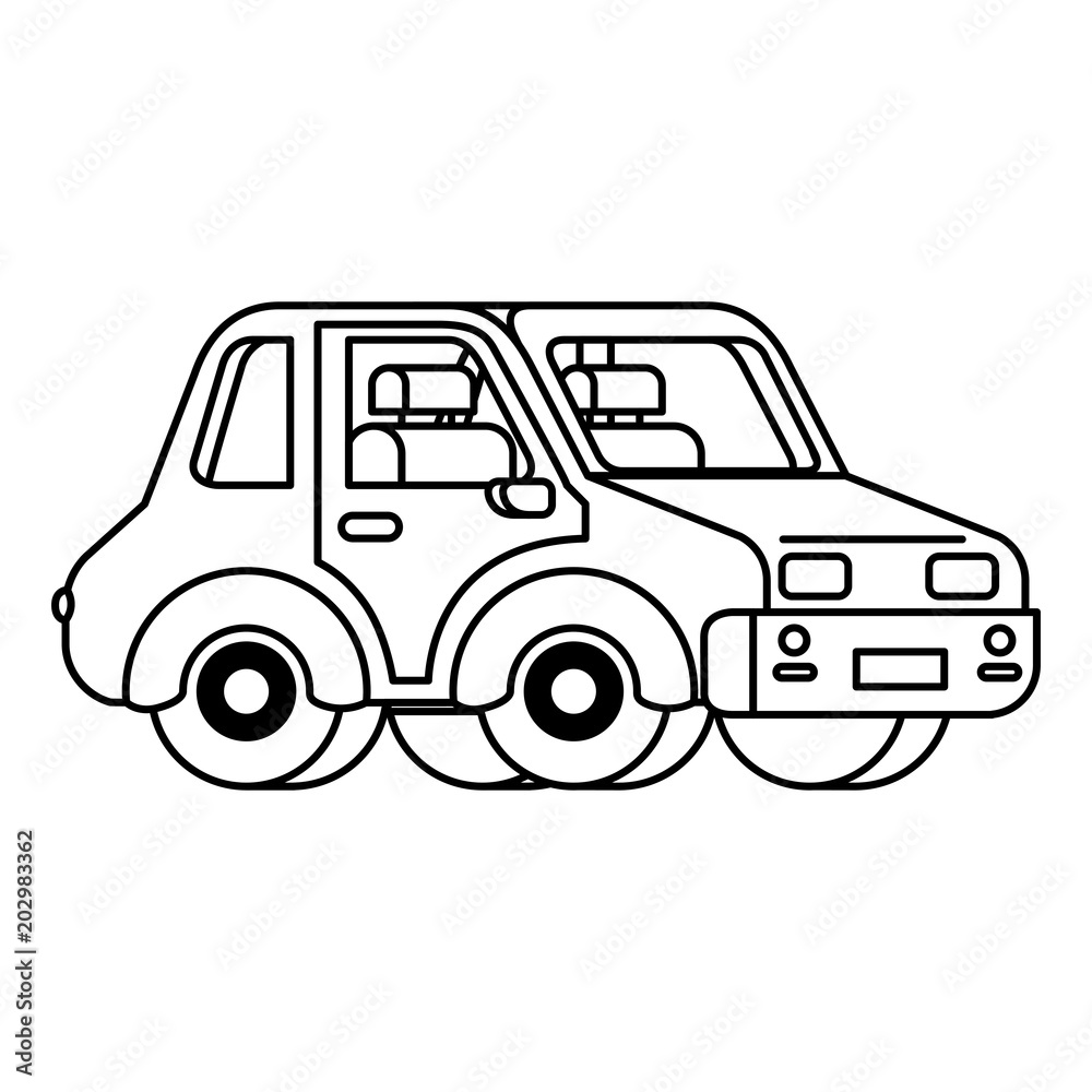 isometric car isolated icon vector illustration design