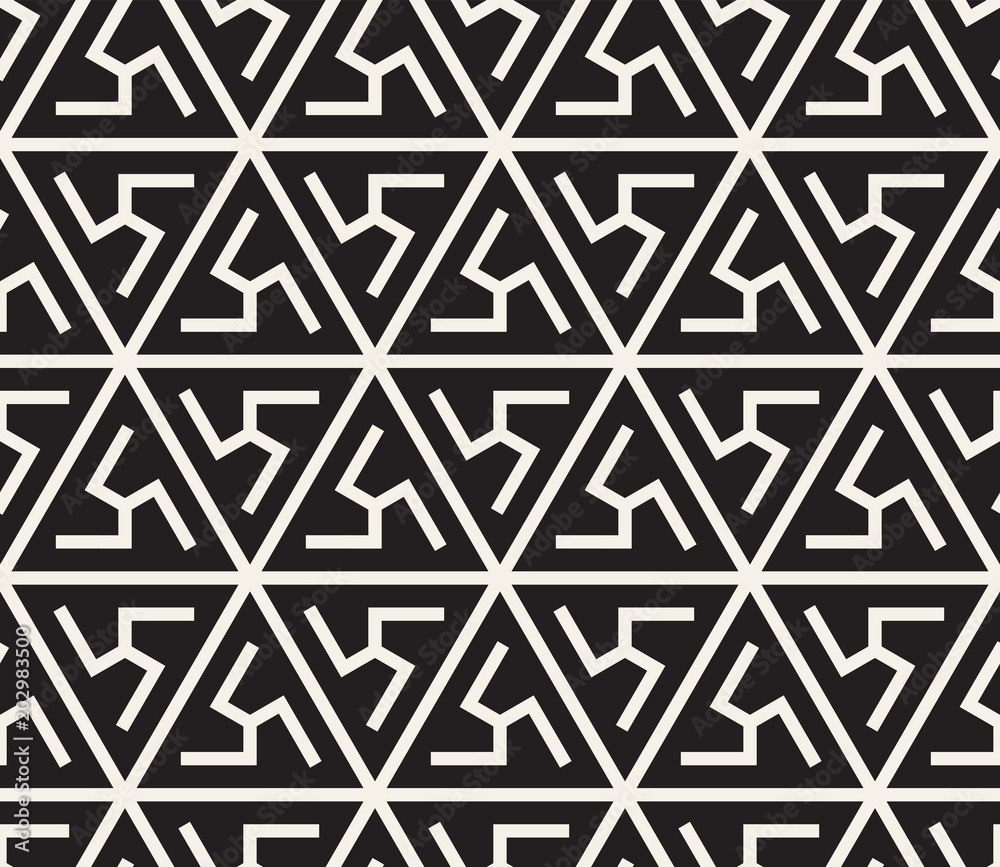 Vector seamless geometric pattern. Simple abstract lines lattice. Repeating elements stylish background Vector seamless geometric pattern. Simple abstract lines lattice. Repeating elements stylish background