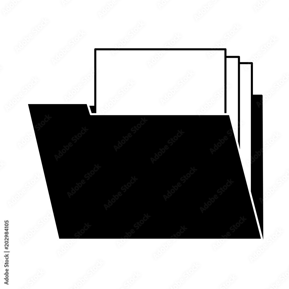 Folder with documents vector illustration graphic design Folder with documents vector illustration graphic design