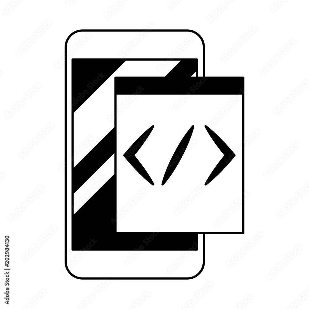 Smartphone coding symbol vector illustration graphic design Smartphone coding symbol vector illustration graphic design