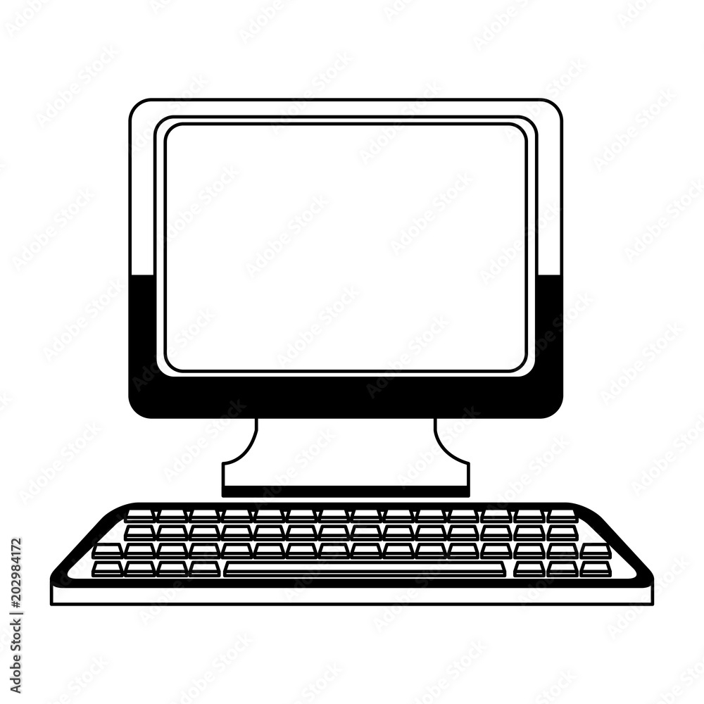 Desk computer symbol vector illustration graphic design Desk computer symbol vector illustration graphic design