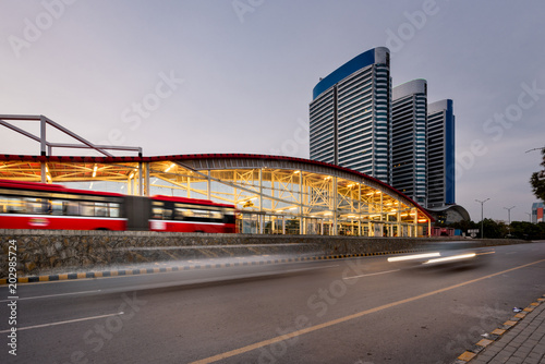 Metro bus and station Islamabad