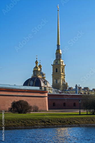 View of Peter and Paul fortress from Kronverkskaya embankment. photo