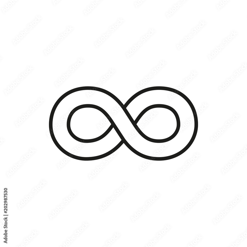 Infinity vector eps symbol illustration isolated on white background Infinity vector eps symbol illustration isolated on white background