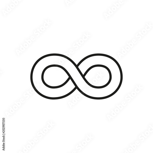 Infinity vector eps symbol illustration isolated on white background