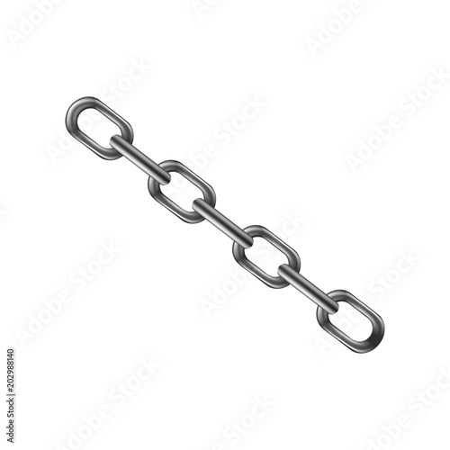 color sketch silhouette metallic chain icon vector illustration