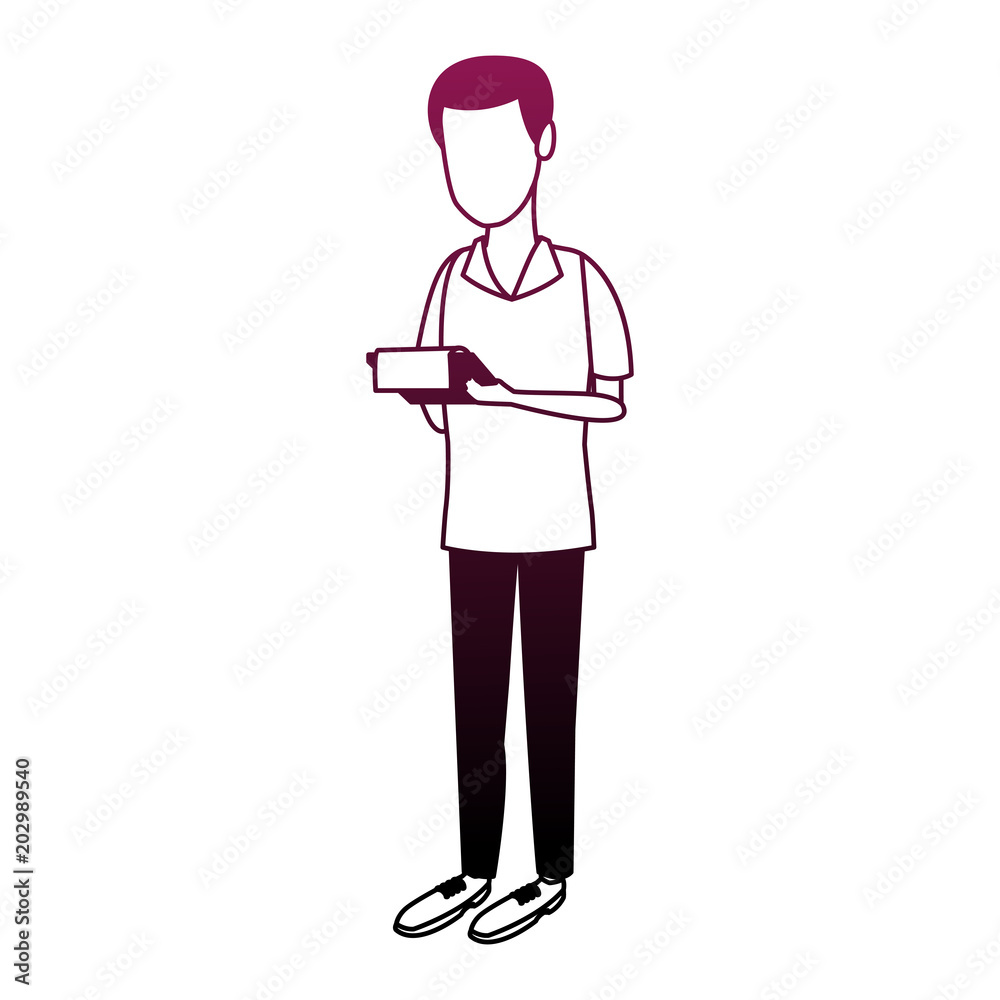 Courier with clipboard vector illustration graphic design Courier with clipboard vector illustration graphic design