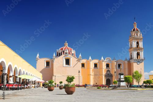 The Parish of San Pedro church located at the main square of the Cholula City, Mexico.