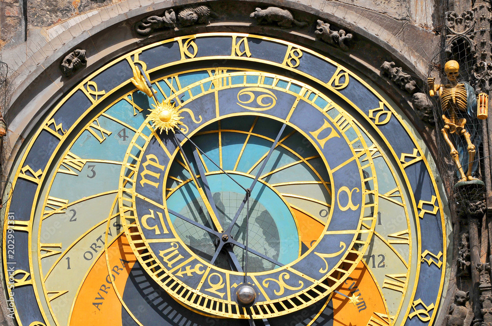 Prague Astronomical Clock (Orloj) in the Old Town of Prague.