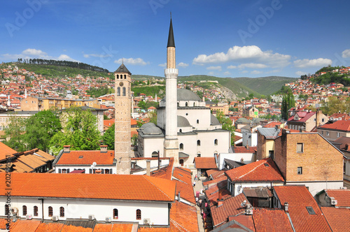 The Gazi Husrev bey Mosque in the city of Sarajevo Bosnia and Herzegovina. photo