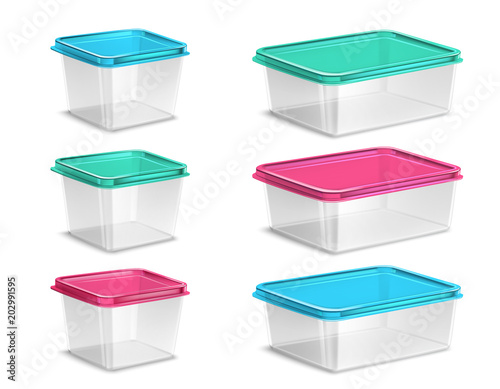 Colored Plastic Food Containers