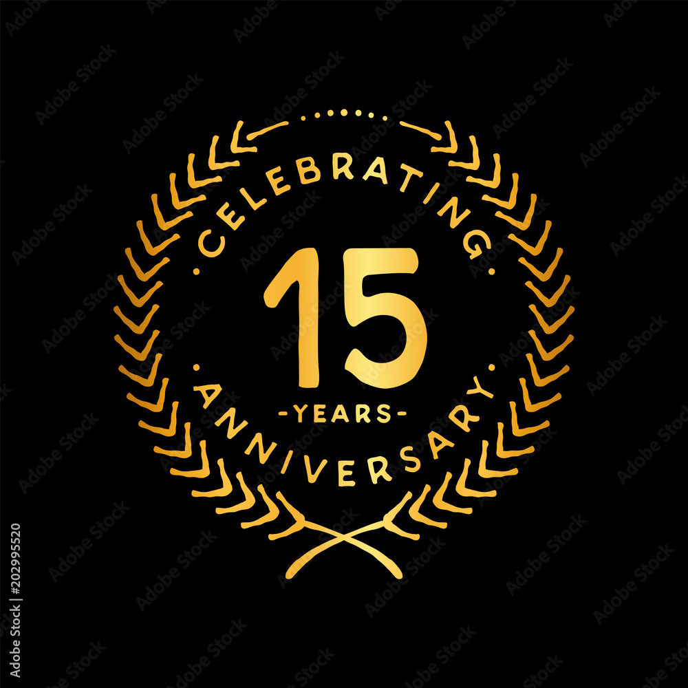 15 years design template. 15th vector and illustration. 15 years design template. 15th vector and illustration.