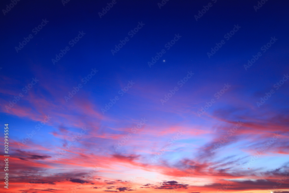 Beautiful sky on twilight time for background
