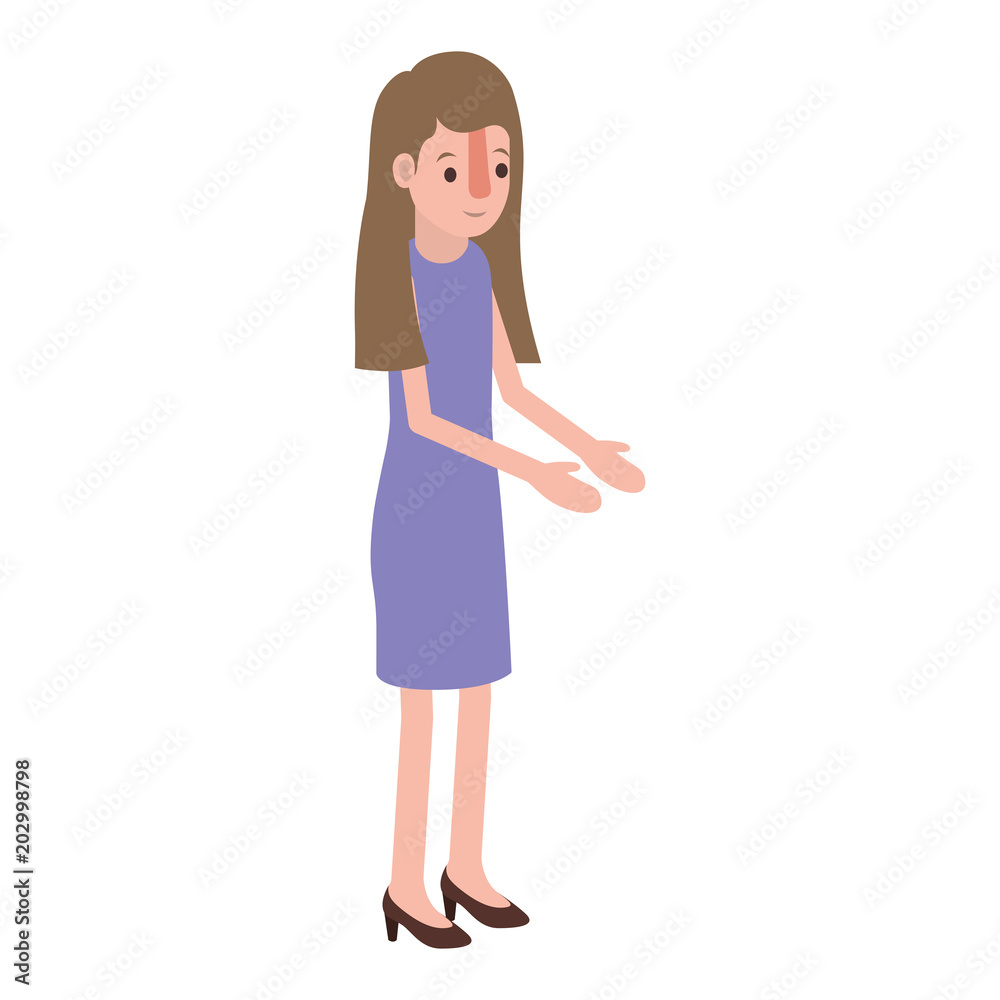 isometric woman avatar character vector illustration design isometric woman avatar character vector illustration design