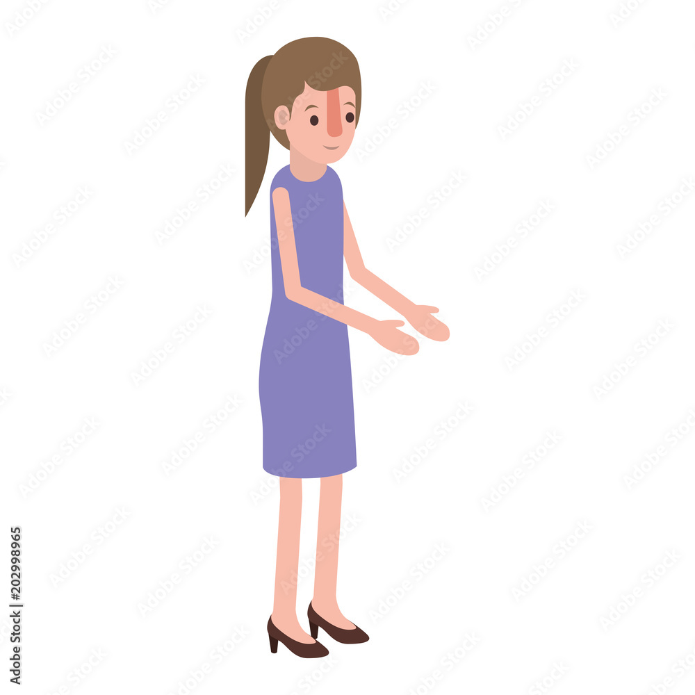 isometric woman avatar character vector illustration design isometric woman avatar character vector illustration design