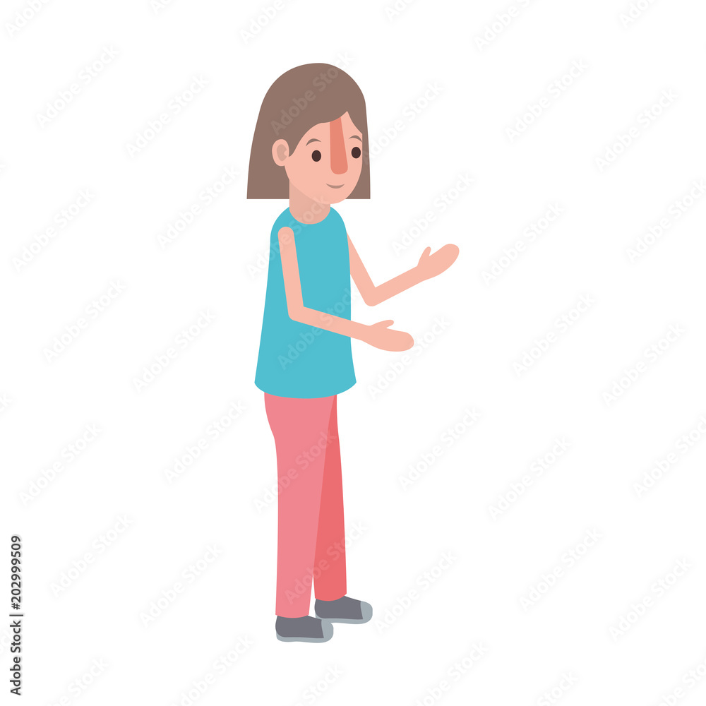 isometric woman avatar character vector illustration design isometric woman avatar character vector illustration design