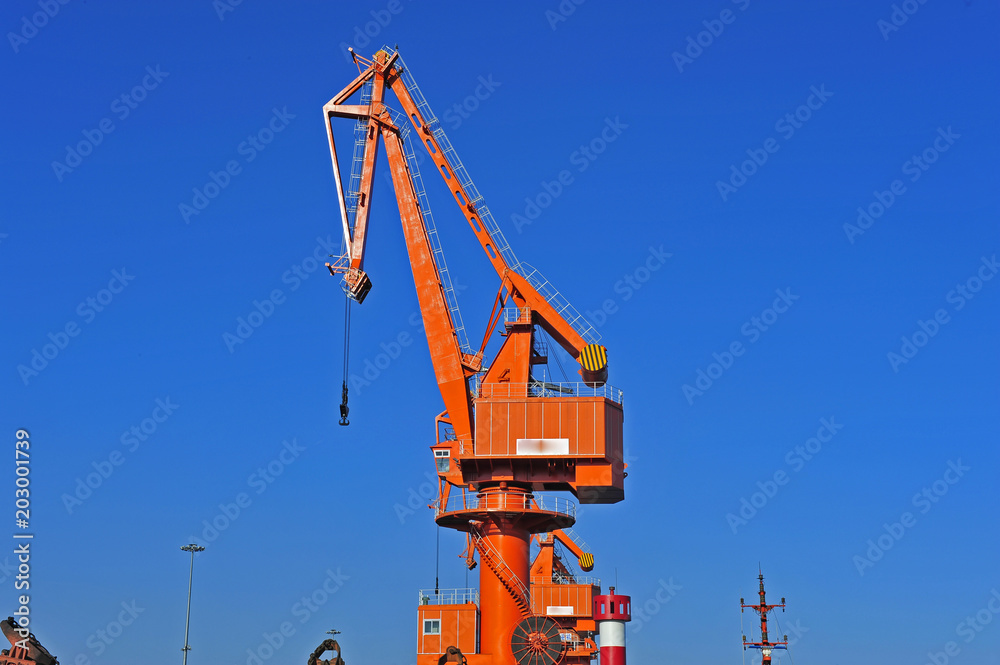 Port crane bridge and bulk carrier Port crane bridge and bulk carrier