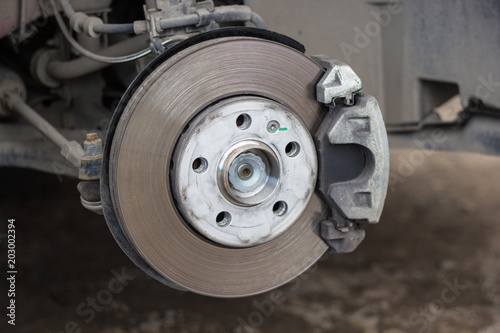 Brake disk and detail of a wheel hub © Egor