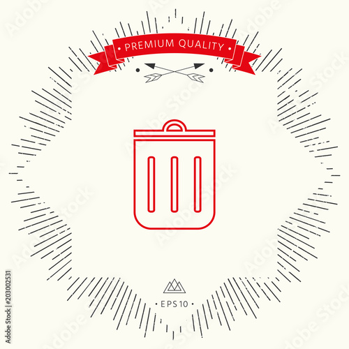 Trash can, icon