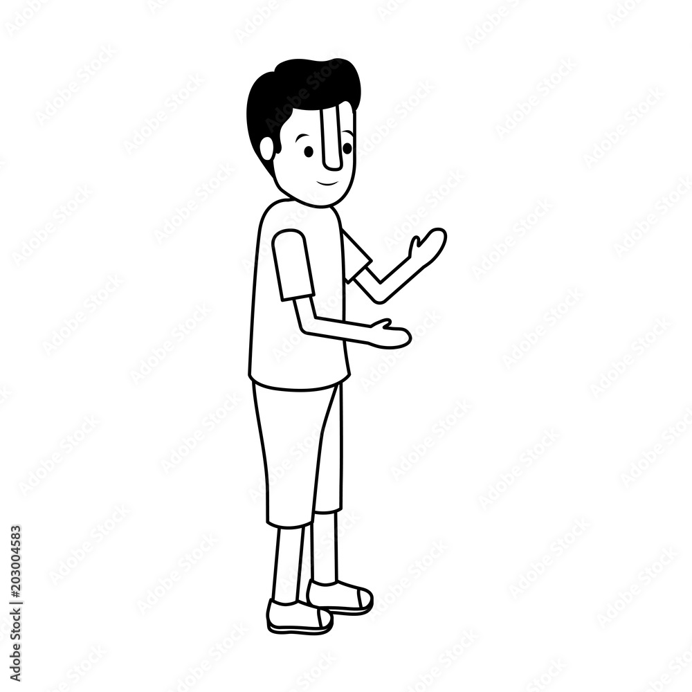 isometric little boy character vector illustration design isometric little boy character vector illustration design