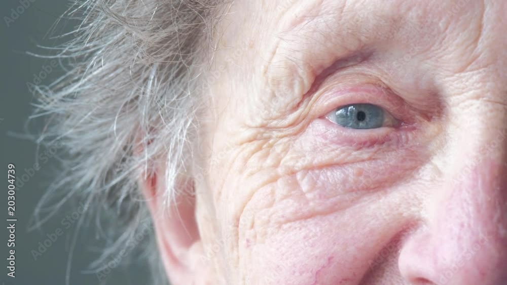Close up portrait of an elderly caucasian woman`s eyes Close up portrait of an elderly caucasian woman`s eyes