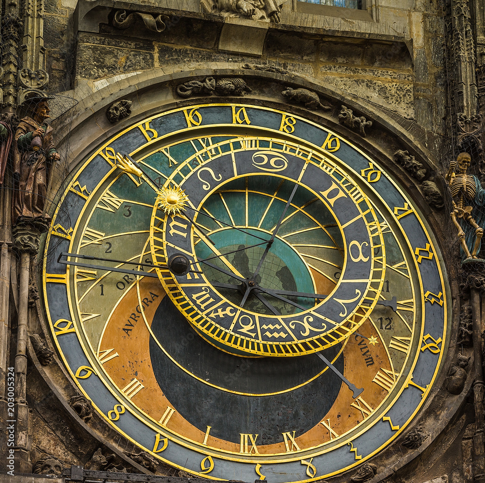 Details of  clock of Prague