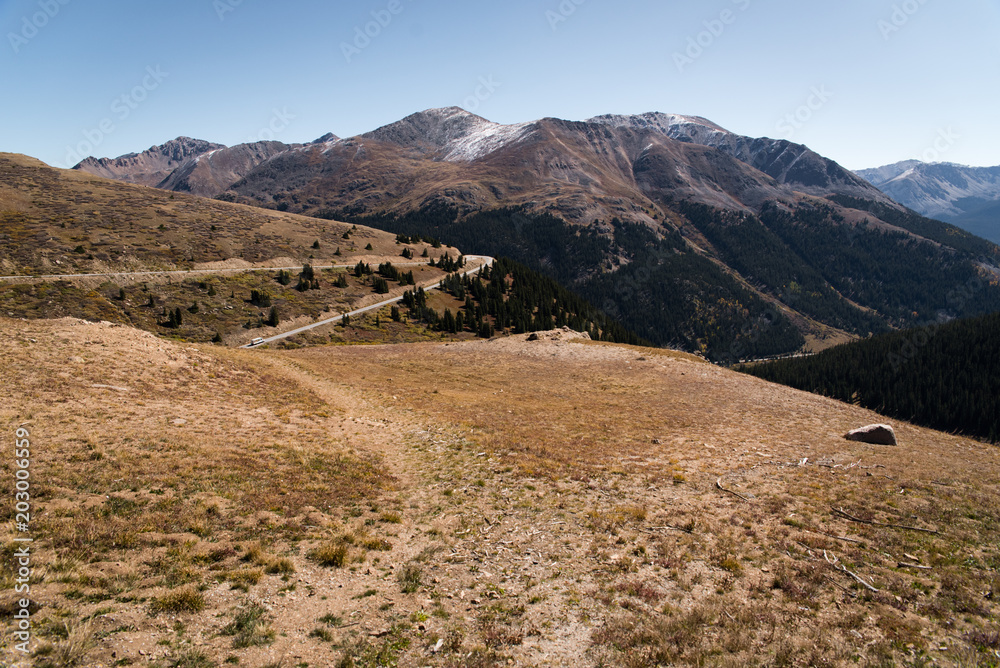 Mountain landscape view at Independence Pass near Aspen, Colorado. Mountain landscape view at Independence Pass near Aspen, Colorado.