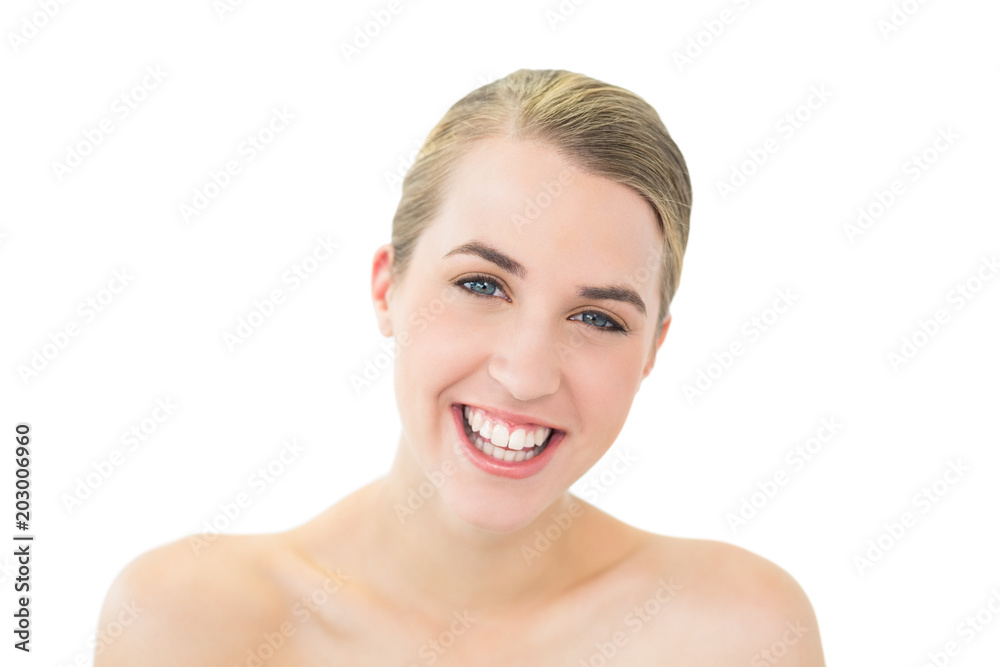 Smiling gorgeous blonde posing Smiling gorgeous blonde posing