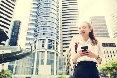 Photography Asian businesswoman in a city