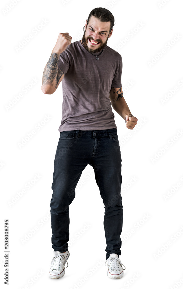 Portrait of tattooed man isolated Portrait of tattooed man isolated