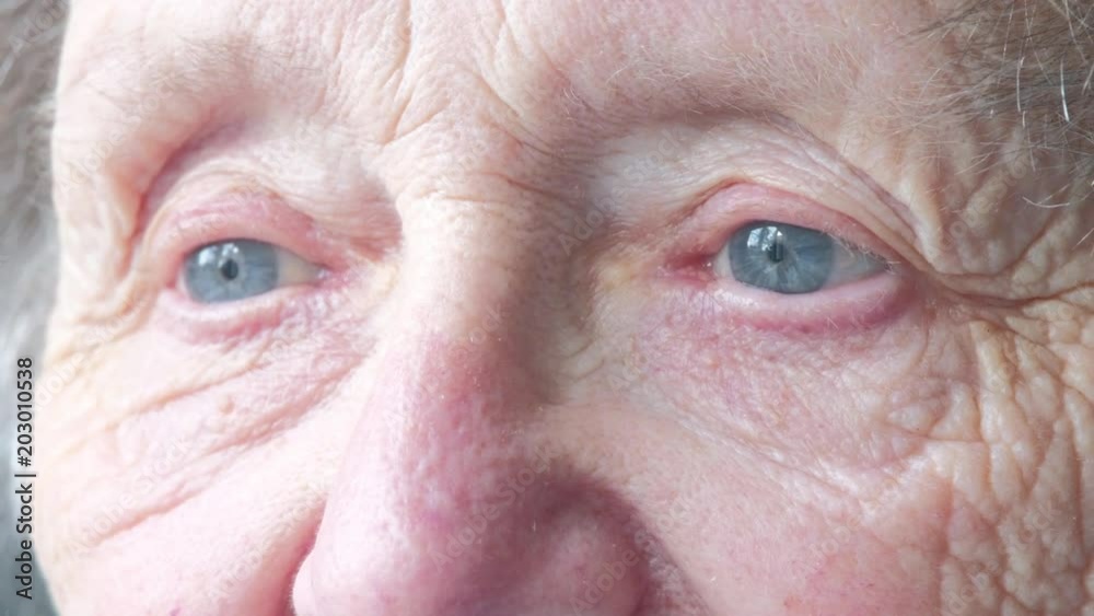 Close up portrait of an elderly caucasian woman`s eyes Close up portrait of an elderly caucasian woman`s eyes