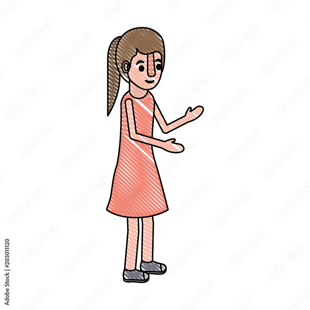 isometric little girl character vector illustration design isometric little girl character vector illustration design