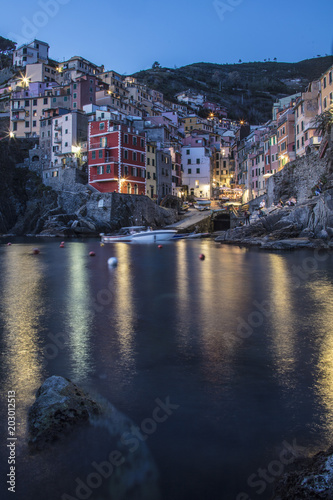 Cinque Terre Italy at Sunset 