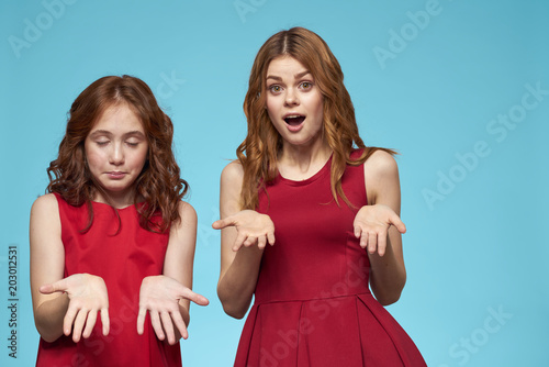 two young women photo