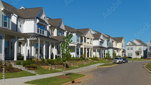 Street of residential suburban homes © Konstantin L