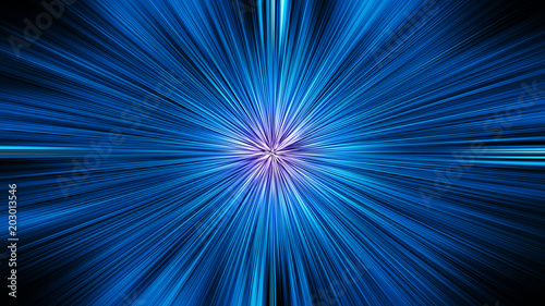 Abstract zoom motion background stargate in deep space