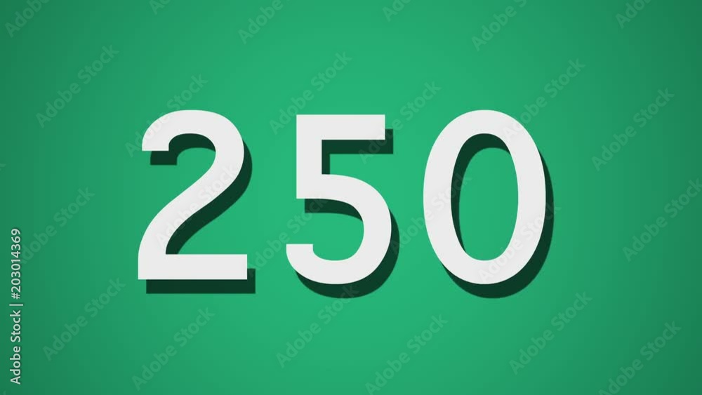 Counting Numbers from 0 to 1000 on green background