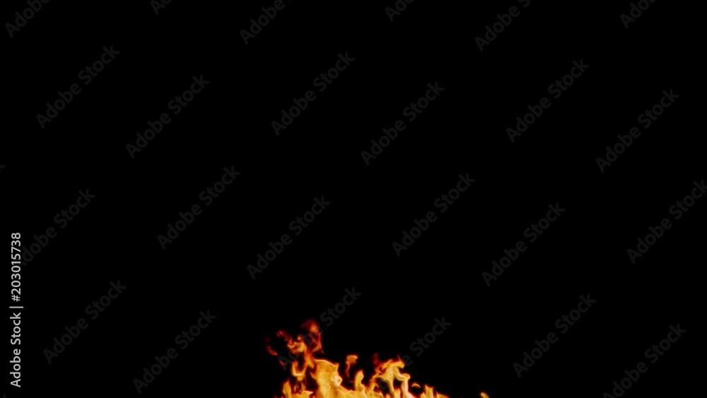 Fiery cloud mushrooming from bottom of frame, with flames Fiery cloud mushrooming from bottom of frame, with flames