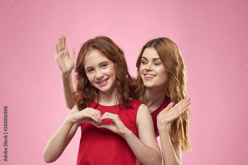 mother and daughter hugging